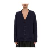 Ull Lin Bomull V-hals Cardigan