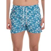 Bladtrykk Boardshort med Strekkbar Midje