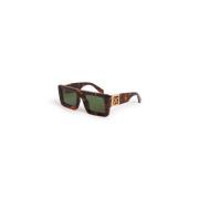 Elegant Havana Grønn Solbriller