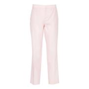 Rosa ull-silkeblandede bukser