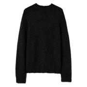 Svart Alpakka Ull Jumper