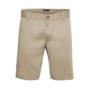 Beige Chino Shorts med Stretch