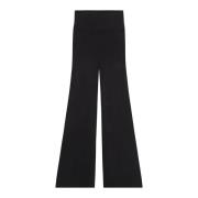 Silkekniplanghøyt svarte bukser