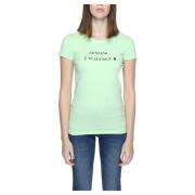 Stilig Grønn Print T-skjorte for Kvinner