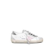 Hvite Rosa Sneakers med Stjerneapplikasjon