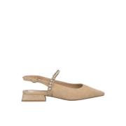 Krystallpyntet Flat Slingback Sko