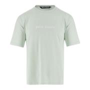 Mint Grønn Bomull Crew Neck T-skjorte