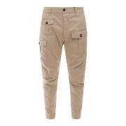 Beige Cargo Bomullsbukser Aw23