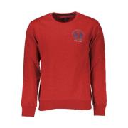 Bomull Crewneck Sweatshirt med Broderi