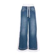 Vintage Blå Bomull Denim Jeans