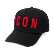 Sort Hatt med brodert logo