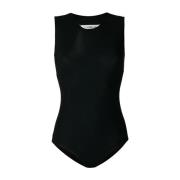 Sort Ermel?s Strikket Bodysuit