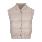 Brun Quiltet Gilet The Cube Collection