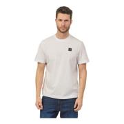 Hvit Bomull T-skjorte med Logopatch