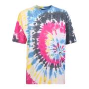 Blå Tie Dye Logo T-Skjorte