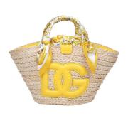 Straw Shopping Bag Yellow