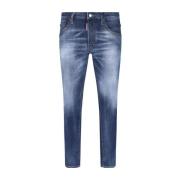 Slim-Fit Distressed Denim Jeans