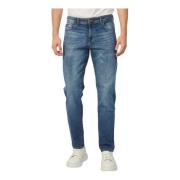 Blå Slim Fit Basic 5-Lommers Jeans