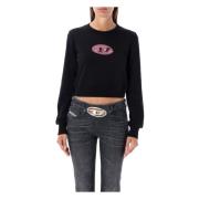 Svart Rose Strikkevarer Sweatshirt Aw24