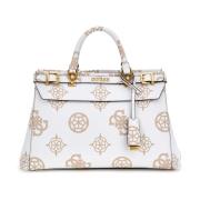 Luksus Satchel med Logo Print