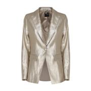 Laminert Blazer med Peak Revers