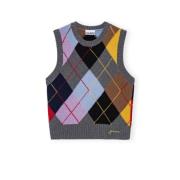 Harlequin Wool Mix Strikkevest