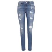 Bottom Up Jeans med Perlepynt