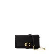 Tabby Chain Crossbody Clutch - Skinn - Svart