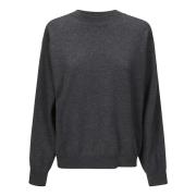 Crew-neck Sweater med Åpne Armer