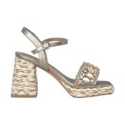 Glitrende Plattform Sandal