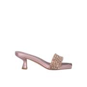 Rhinestone Strap Heel Sandal