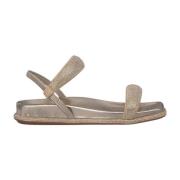 Glitrende flat sandal