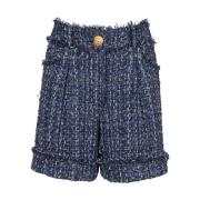 Tweed High-Waisted Shorts