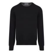 Svart Ull Cashmere Genser