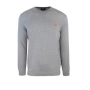 Grå Crewneck Genser Brodert Logo