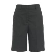 Grå Glencheck Bermuda Shorts