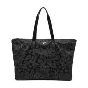 Svart Jacquard Logo Tote Bag