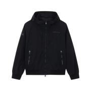 Svart Windbreaker Hettejakke