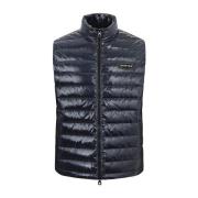 Lys Marineblå High-Neck Down Vest