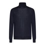 Midnight Blue Roll-Neck Sweater