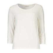 Myk Jerseybluse med 3/4-ermer