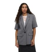 Melange Blazer Jakke Baggy Fit