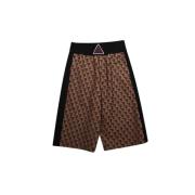 Bokse Shorts - Midtlengde Snitt - Elastisk Linning - Monogram Mønstre ...