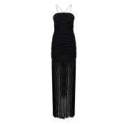 Spaghetti Strap Fringe Maxi Dress