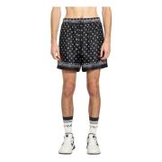 Paisley Print Elastisk Midje Shorts