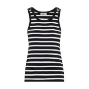 Sort Stripet Tank Top