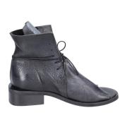 Ankleboots i skinn i vintage-stil