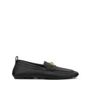 Sort Skinn Slip-On Sneakers