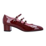 Burgundy Mary Janes Pumpe Sko