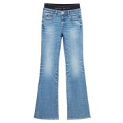 Blå Denim Flare Jeans